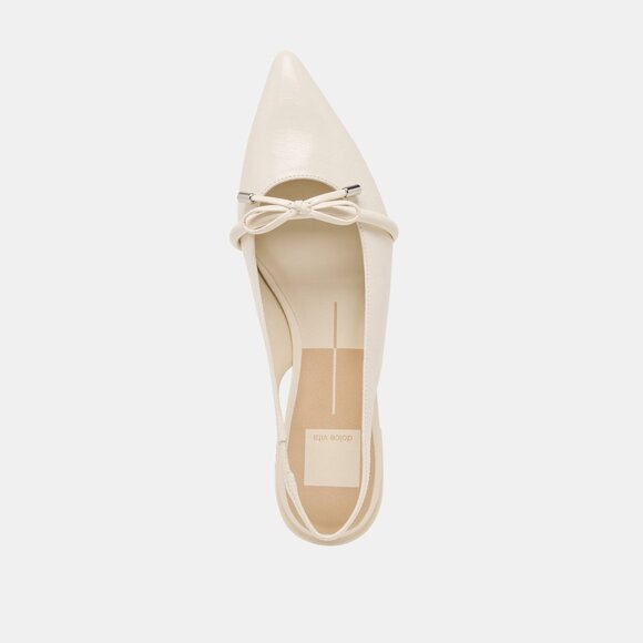 Dolce Vita Payge Flat in Off White slingback flat loafer leather pointed toe - Picture 9 of 9